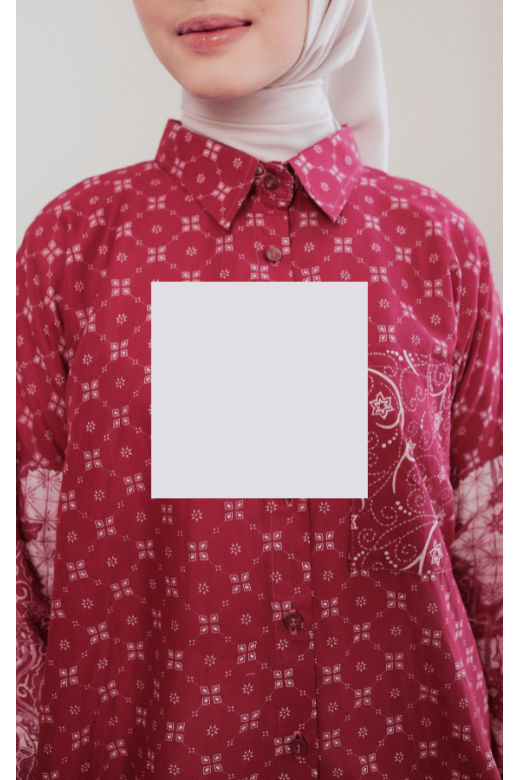 Sora Blouse Burgundy - Atasan Batik Wanita
